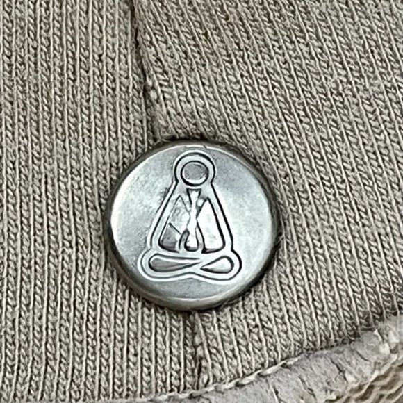 Neon Buddha Neutral Soft Cotton 6-Button Patchwork Blazer - Stone - XS - Picture 8 of 9